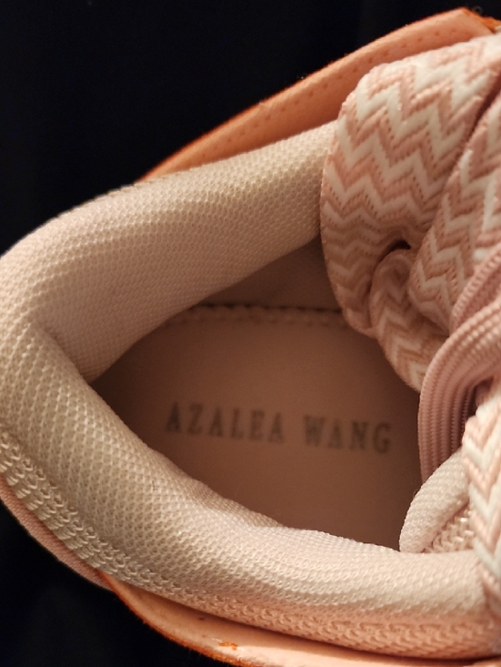 AZALEA WANG CINNABAR PINK AND ORANGE EMBELLISHED SNEAKER Sz. 7